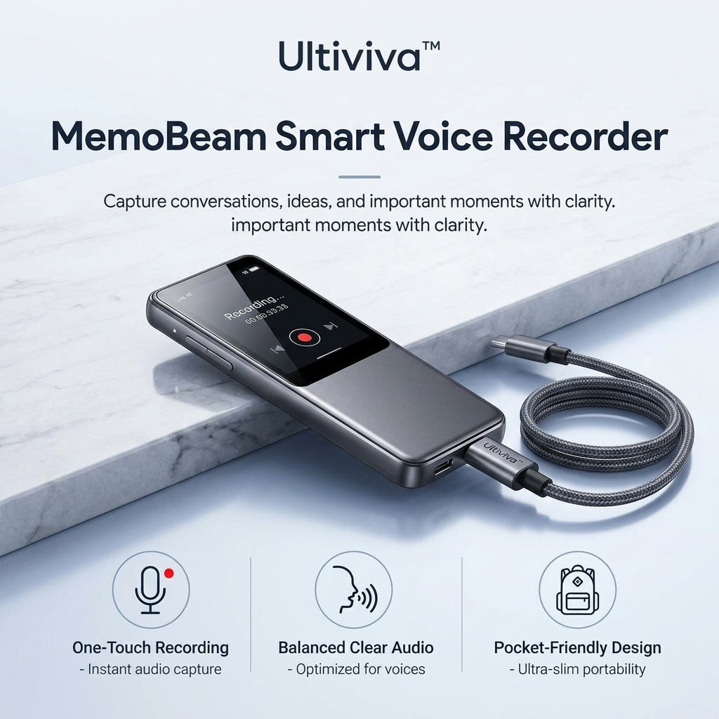Ultiviva™ MemoBeam Smart Voice Recorder