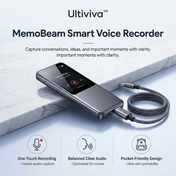 Ultiviva™ MemoBeam Smart Voice Recorder