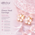 Ultiviva™ Velvet Bloom Flower Stud Earrings